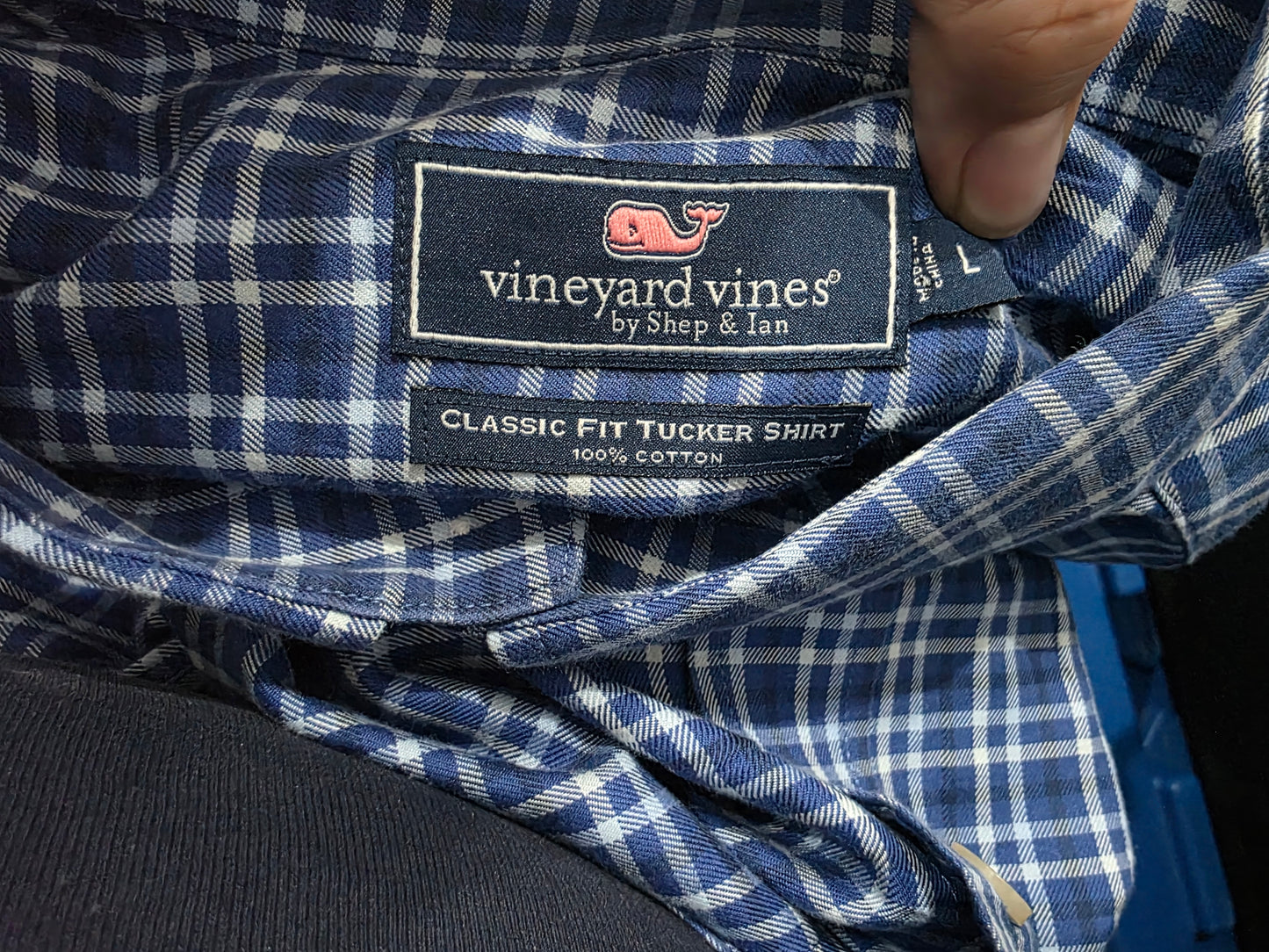 Camisa Vineyard Vines Grandel Classicfit Azul Marino Cuadro (Usado)