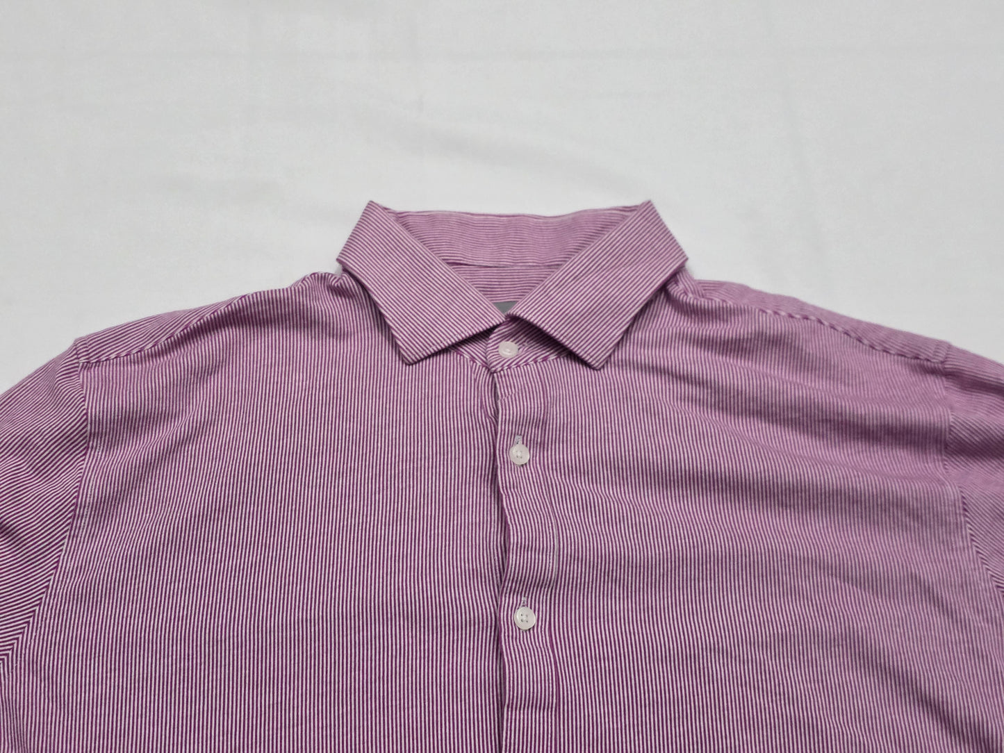 Camisa Michael Kors Grande L Slimfit Rosa Lineas (Usado)