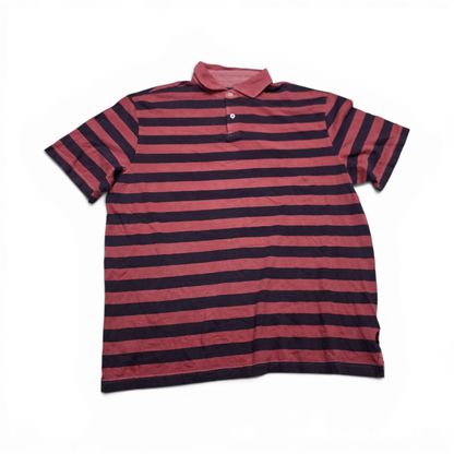 Playera Polo Vineyard Vines Grande L Coral Y Azul Lineas (NUEVO)