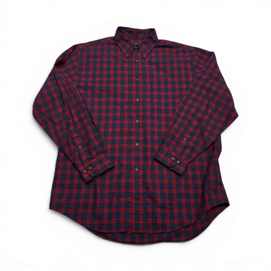 Camisa Brooks Brothers Grande L Cuadro Rojo Azul (Usado)