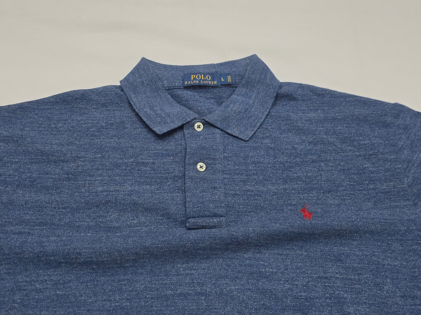 Playera Polo Ralph Lauren Grande L Azul Pony Vino (Usado)