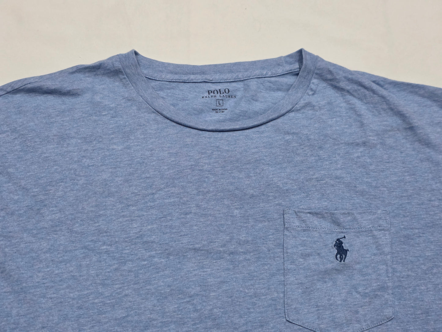 Playera Ralph Lauren Grande L Azul Claro Pony Azul Bolsa (Usado)