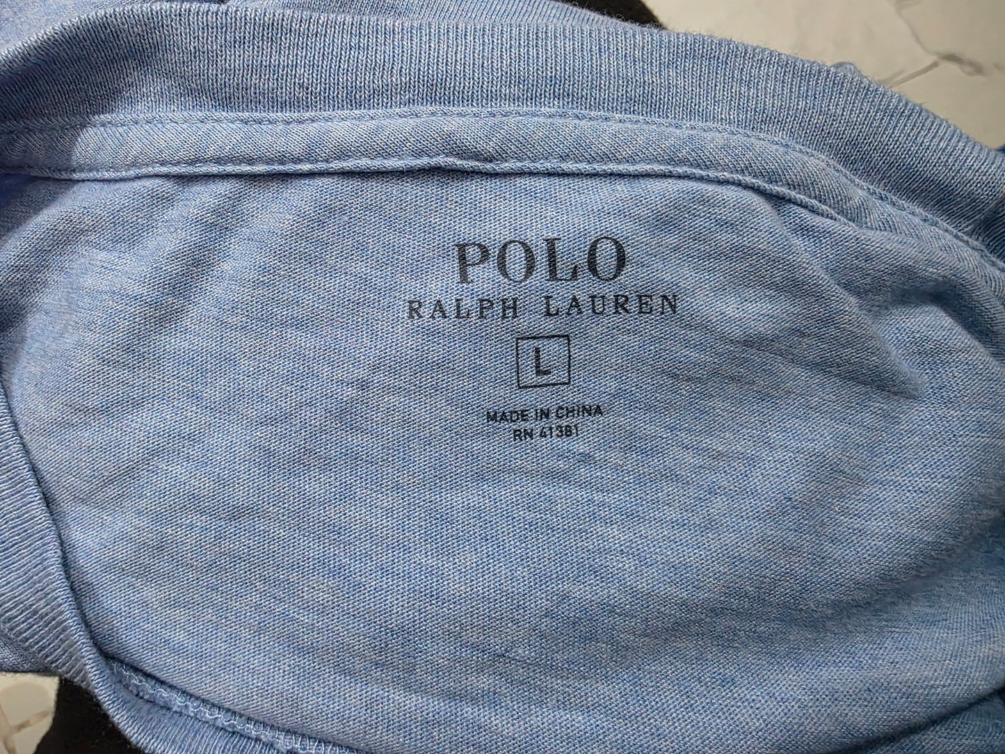 Playera Ralph Lauren Grande L Azul Claro Pony Azul Bolsa (Usado)