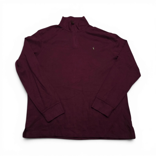Sueter Ralph Lauren Xgrande Xl Vino Pony Colores Cierre Cort (Usado)