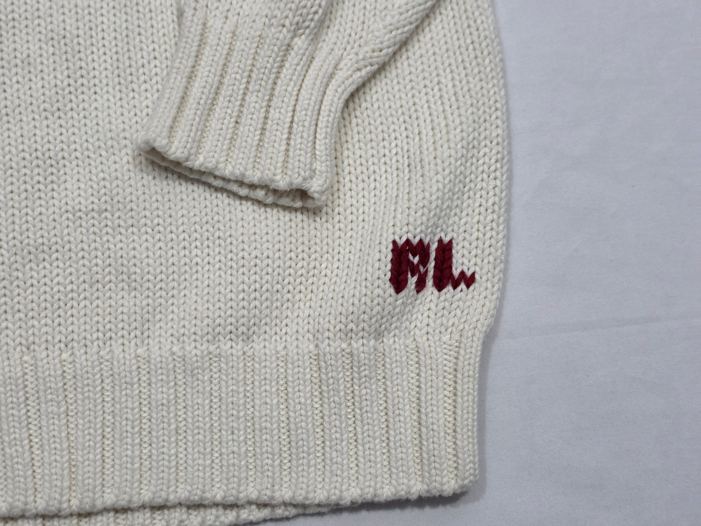 Sueter Ralph Lauren Adolescente Xl Beige Bandera Usa (NUEVO