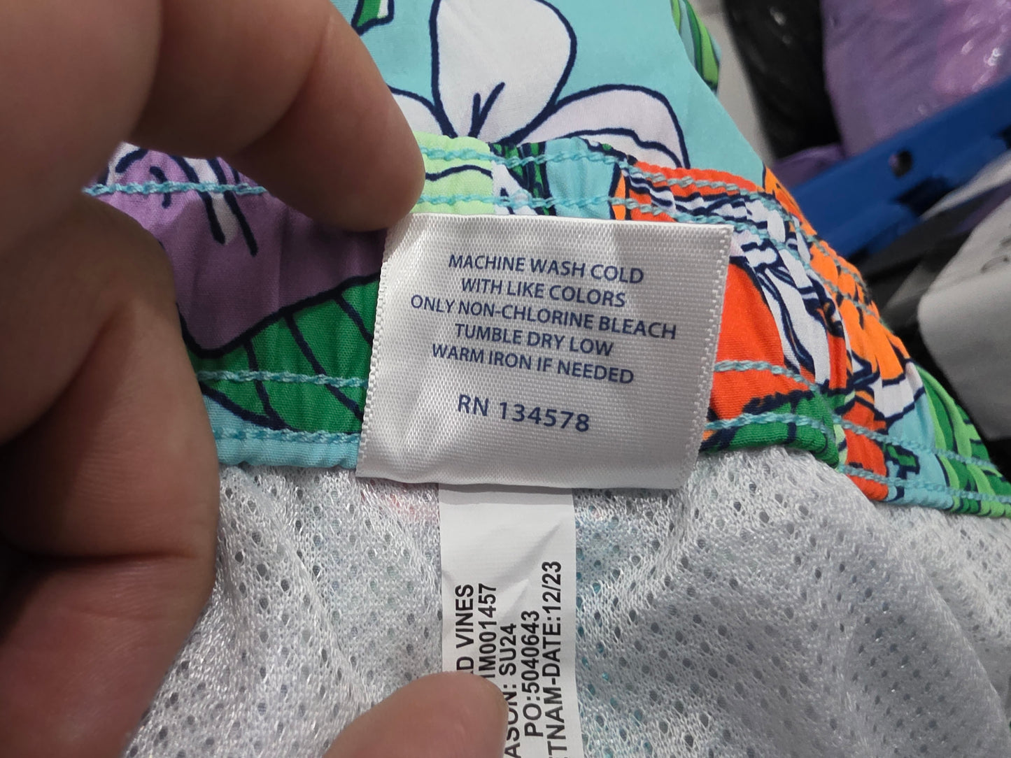 Bermuda Vineyard Vines Xgrande Xl Verde Flores (Usado)