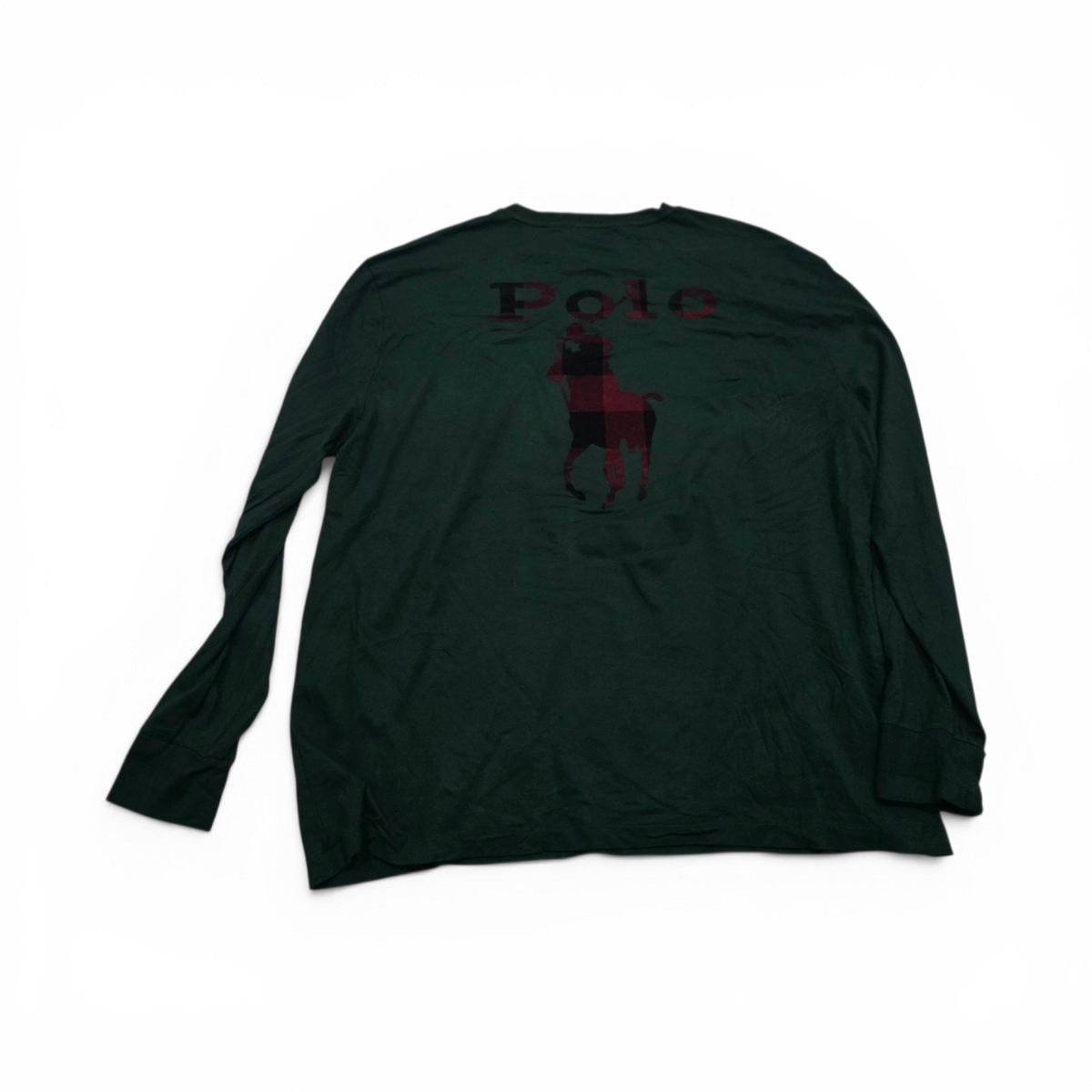 Playera Ralph Lauren Xgrande Xl Verde Big Pony Espalda (Usado)