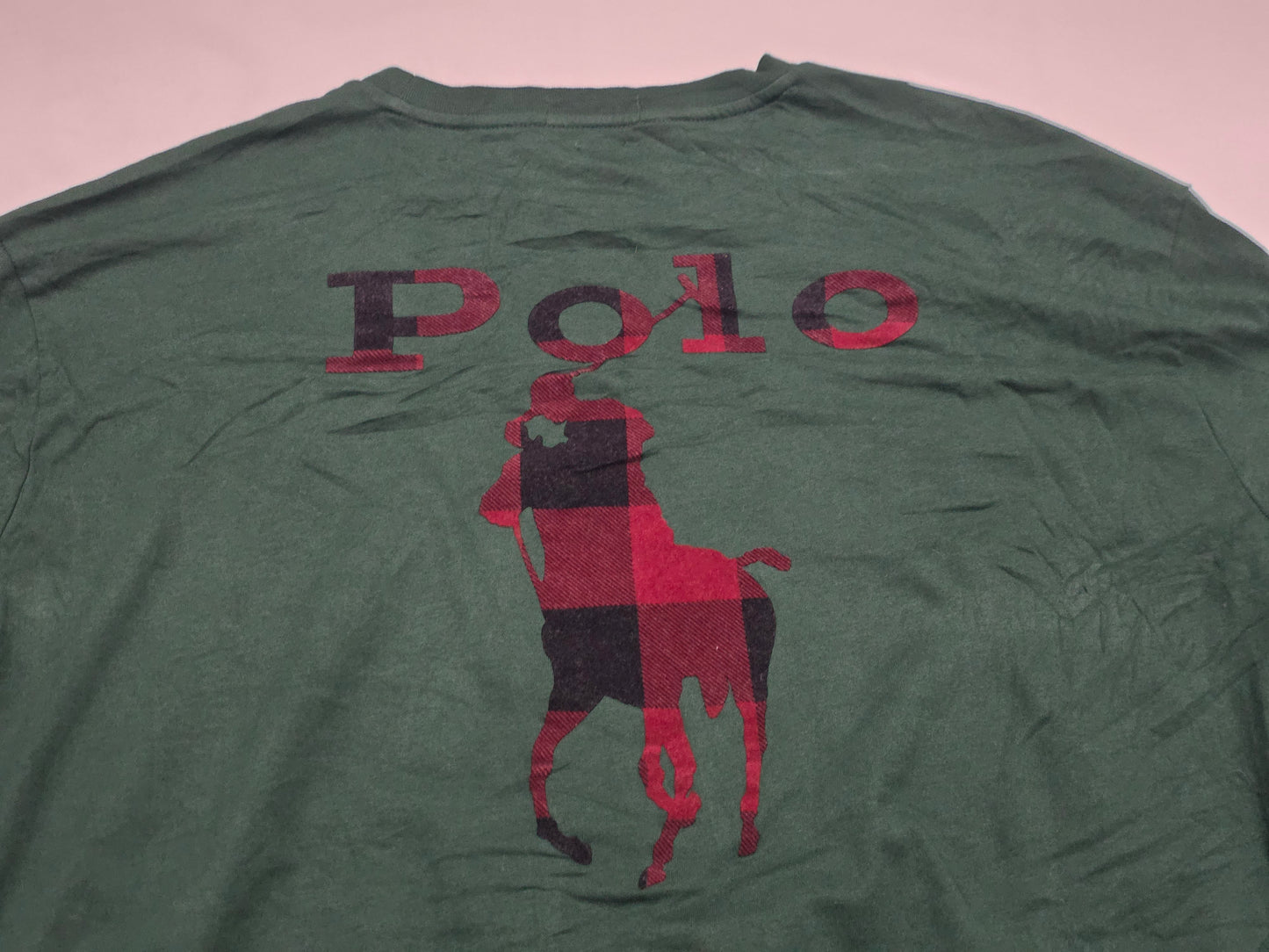 Playera Ralph Lauren Xgrande Xl Verde Big Pony Espalda (Usado)