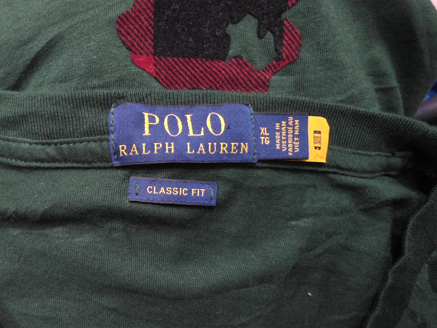 Playera Ralph Lauren Xgrande Xl Verde Big Pony Espalda (Usado)