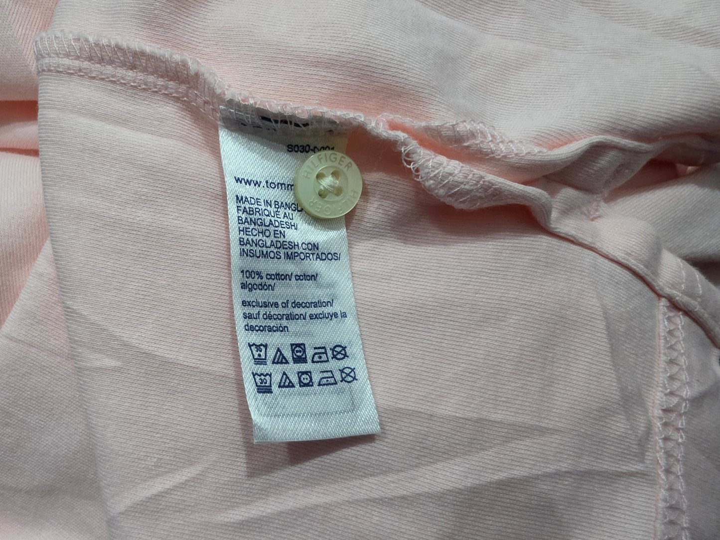 Playera Polo Tommy Hilfiger Xgrande L Rosa (Usado)