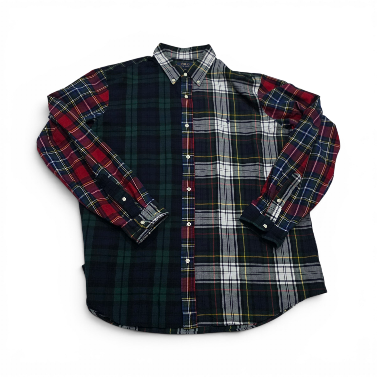 Camisa Ralphlauren 2xlclassicfit Cuadro Verde, Rojo Y Blanco (Usado)