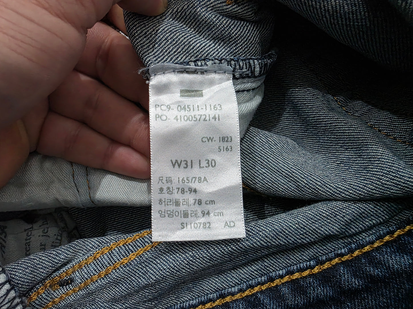 Pantalon Slimfit Levis 511 31x30 Azul