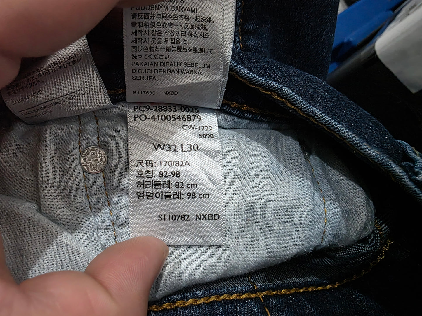 Pantalon Skinny Levis 512 32x30 Azul Marino