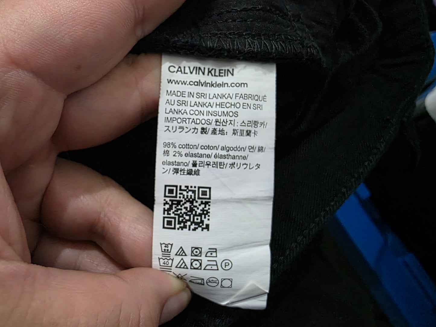 Pantalon Recto Calvin Klein 32x30 Negro