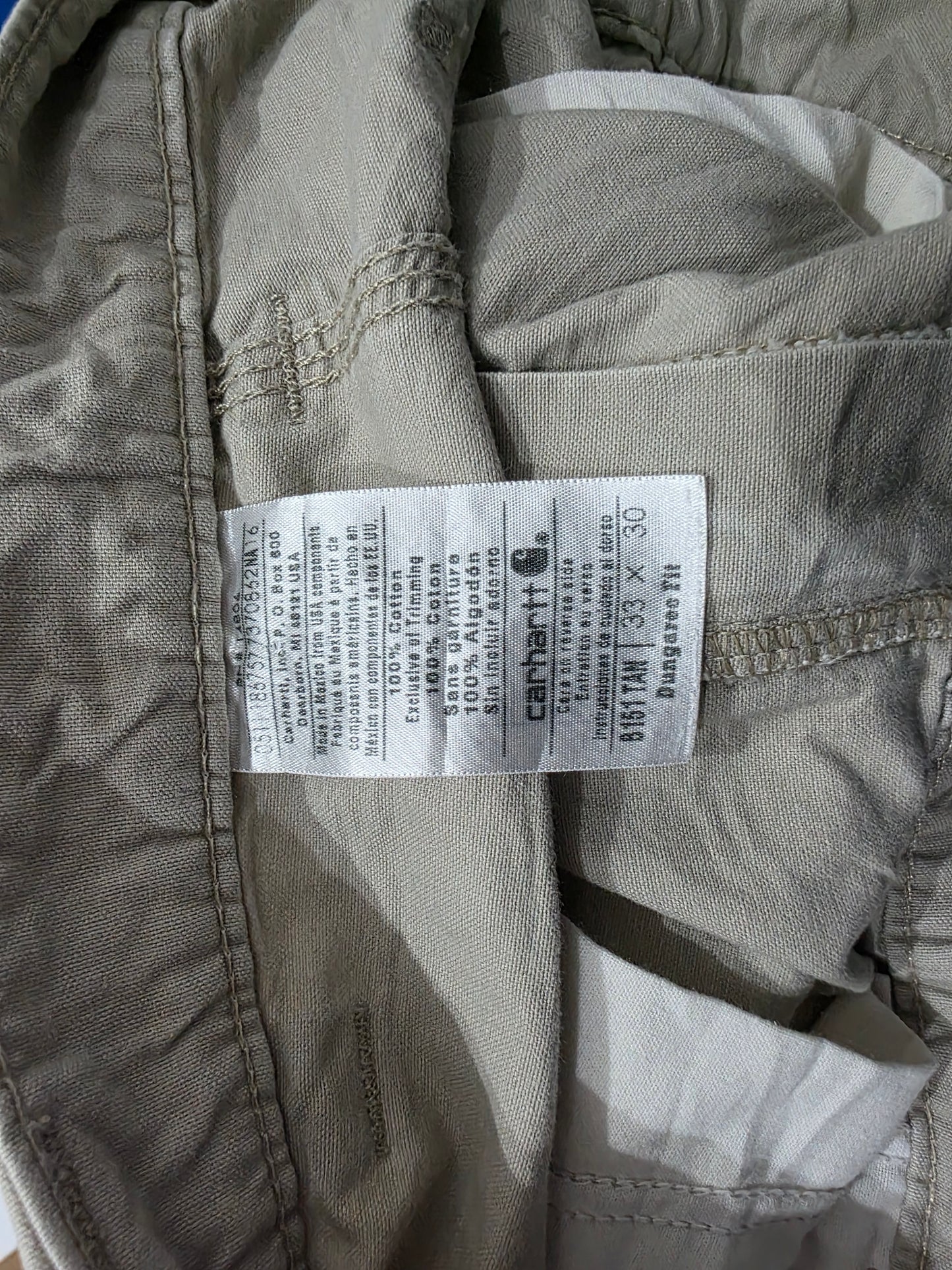 Pantalon Dungaree Fit Carhartt 33x30 Cafe Claro