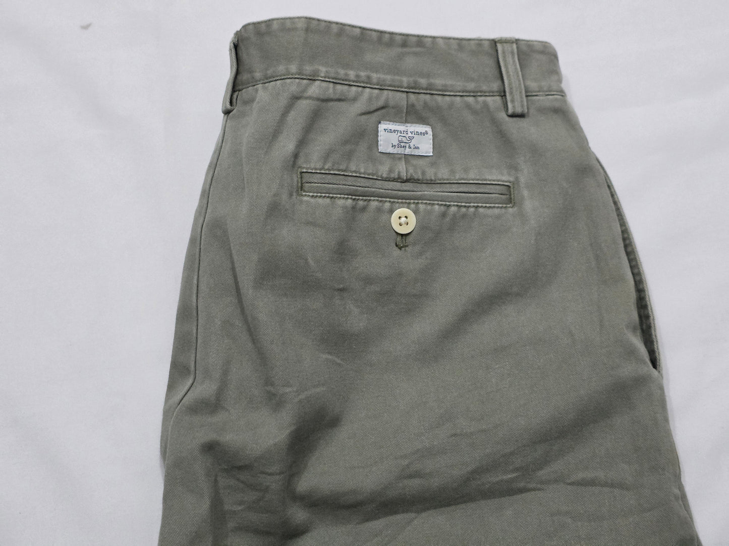Pantalon Vineyard Vines 34x32 Verde Grisaceo