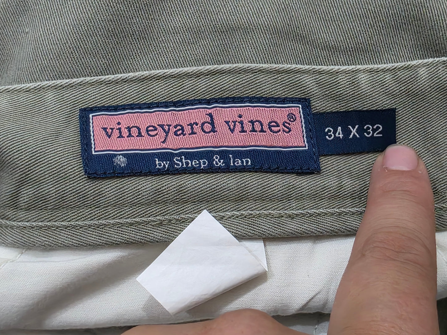 Pantalon Vineyard Vines 34x32 Verde Grisaceo