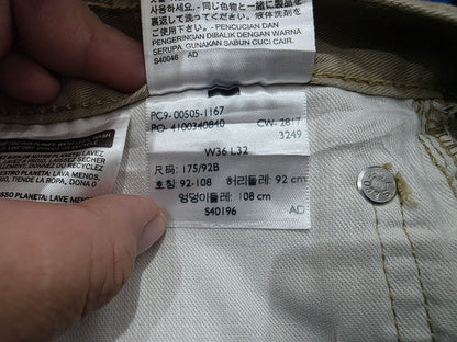 Pantalon Recto Levis 505 36x32 Cafe Claro