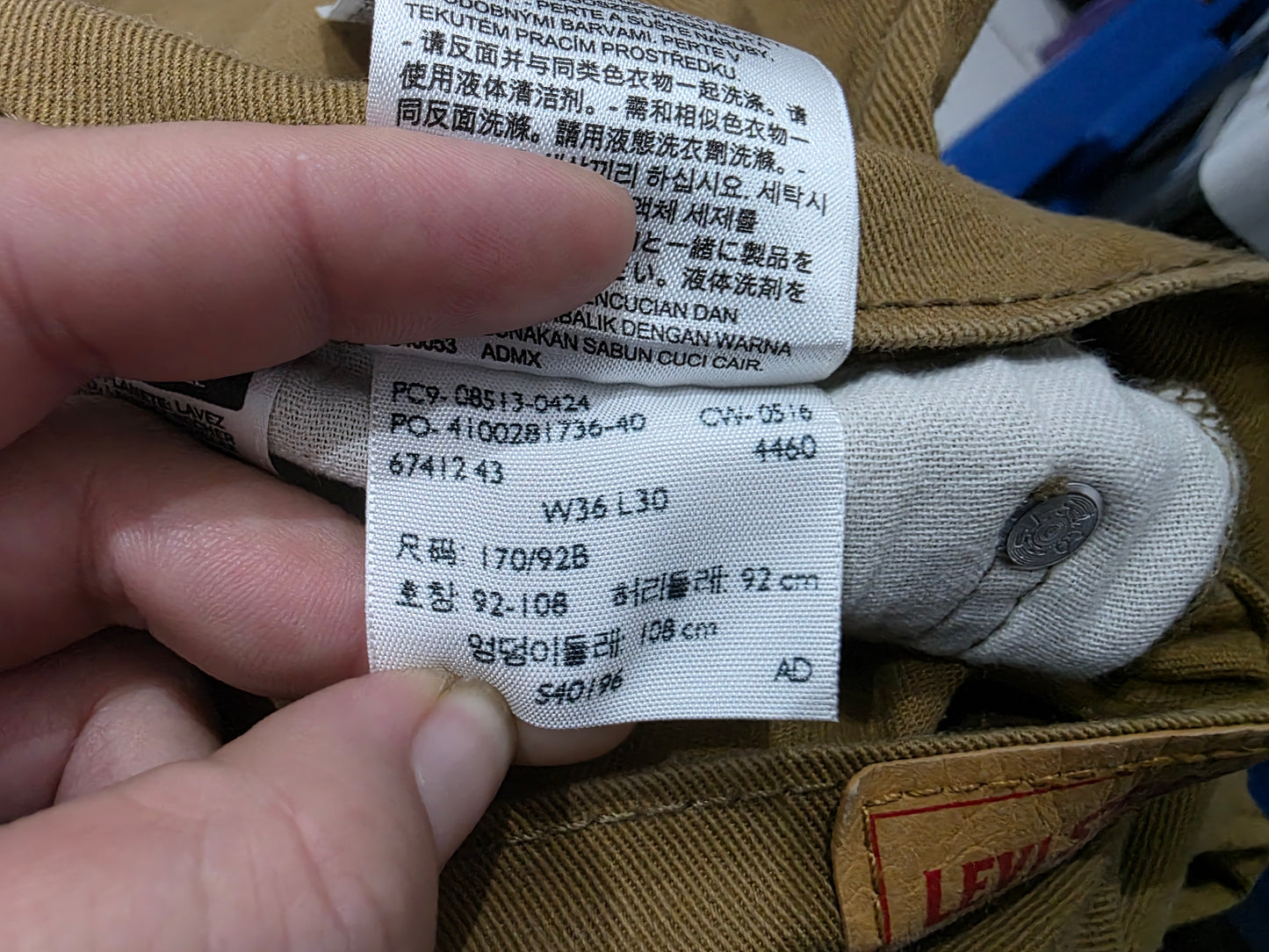 Pantalon Recto Levis 513 35x30 Cafe
