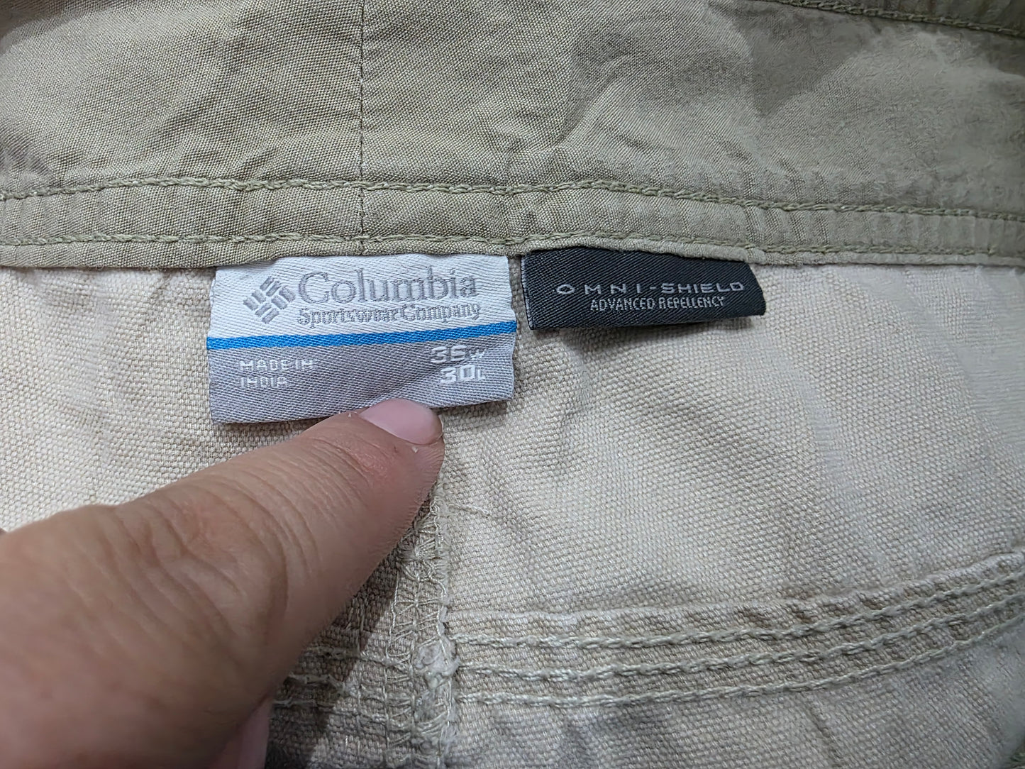 Pantalon Regular Fit Columbia 36x30 Beige