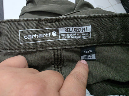 Pantalon Relaxed Fit Carhartt 38x32 Verde (Usado)