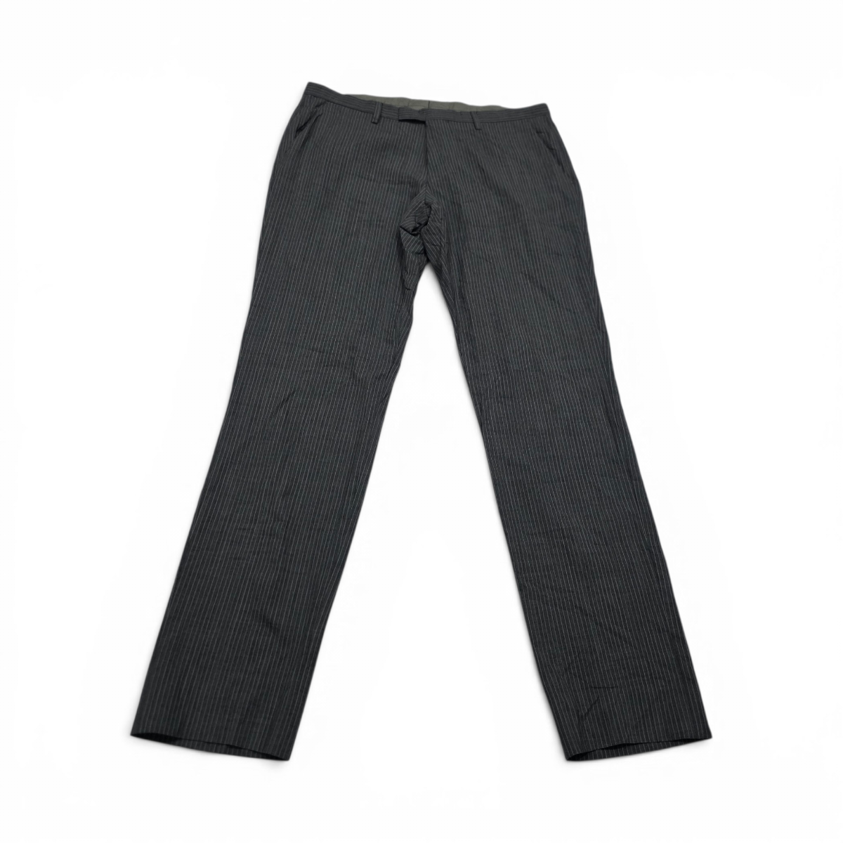 Pantalon Recto Hugo Boss 40r Gris Lineas