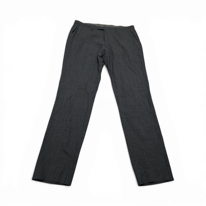 Pantalon Recto Hugo Boss 40r Gris Lineas