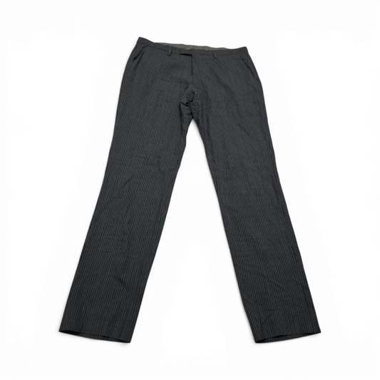 Pantalon Recto Hugo Boss 40r Gris Lineas