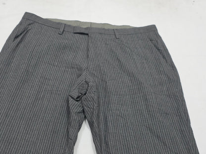 Pantalon Recto Hugo Boss 40r Gris Lineas