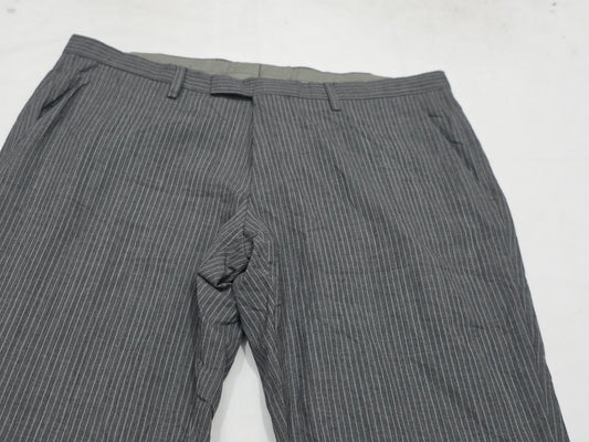 Pantalon Recto Hugo Boss 40r Gris Lineas