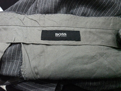 Pantalon Recto Hugo Boss 40r Gris Lineas
