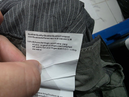 Pantalon Recto Hugo Boss 40r Gris Lineas