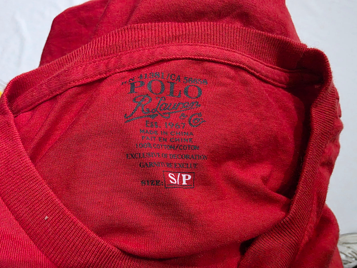 Playera Manga Larga Ralph Lauren Chico S Rojo