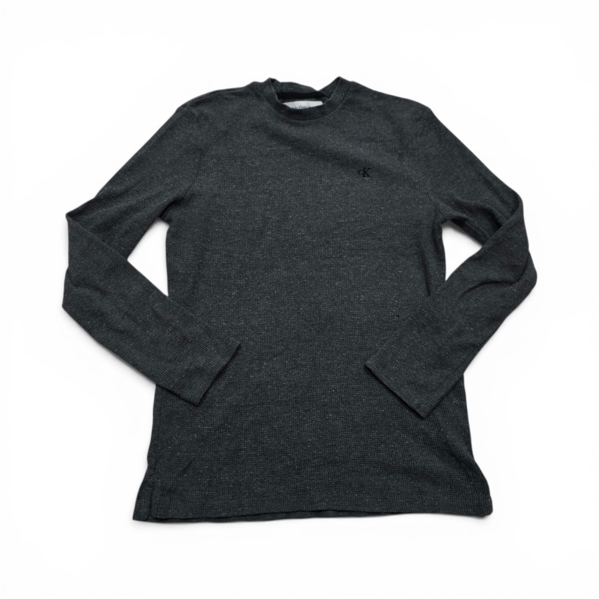 Playera Manga Larga Calvin Klein Chico S Gris