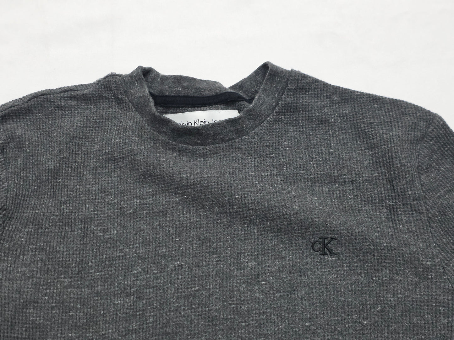 Playera Manga Larga Calvin Klein Chico S Gris