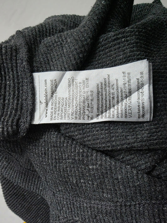 Playera Manga Larga Calvin Klein Chico S Gris