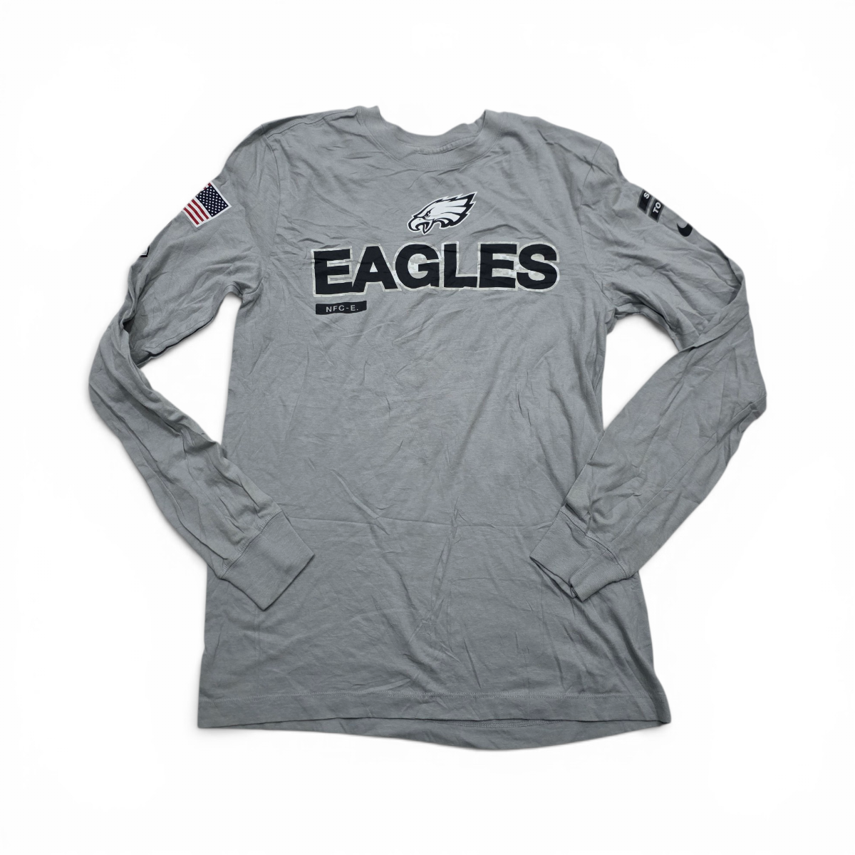Playeramanga Larga Nike Salute To Service Eagles Chicos Gris