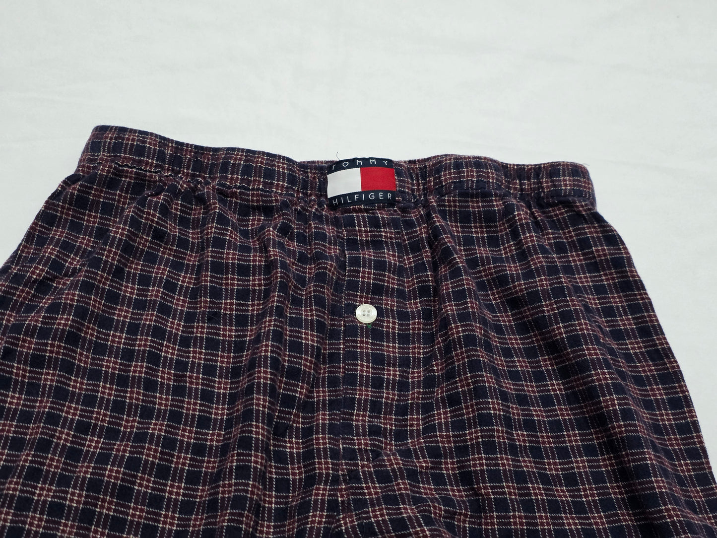 Pijama Tommy Hilfiger Mediana M Cuadro Vino Y Azul