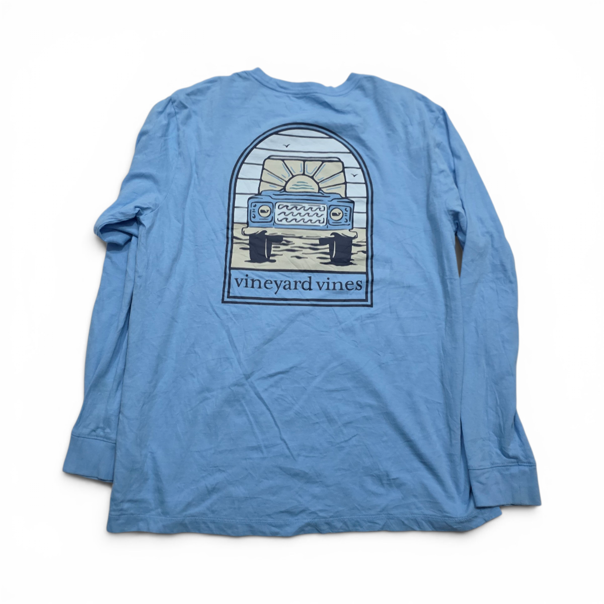Playera Manga Larga Vineyard Vines Mediana M Azul Cielo