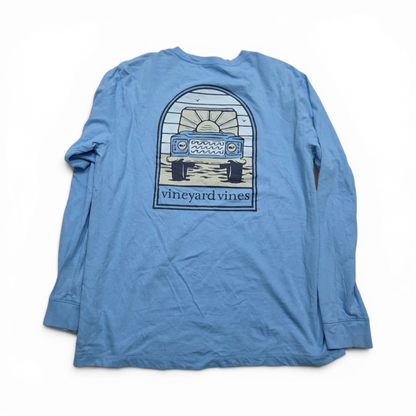 Playera Manga Larga Vineyard Vines Mediana M Azul Cielo
