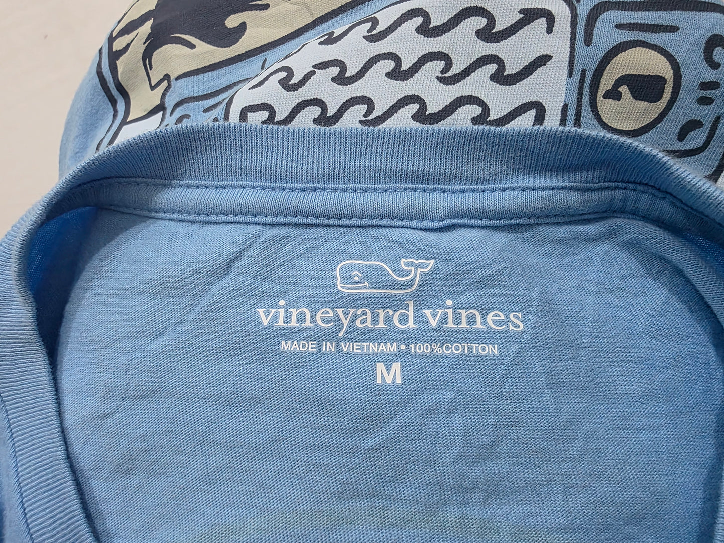 Playera Manga Larga Vineyard Vines Mediana M Azul Cielo