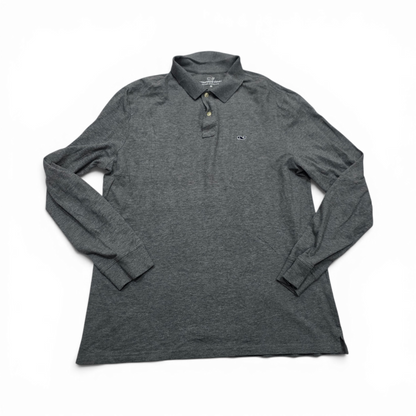 Playera Manga Larga Polo Vineyard Vines Mediana M Gris