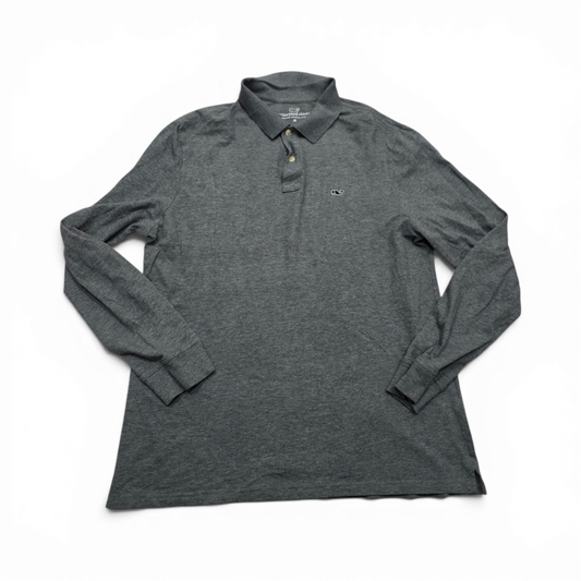 Playera Manga Larga Polo Vineyard Vines Mediana M Gris