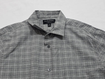 Camisa Banana Republic Mediana M Cuadro Gris