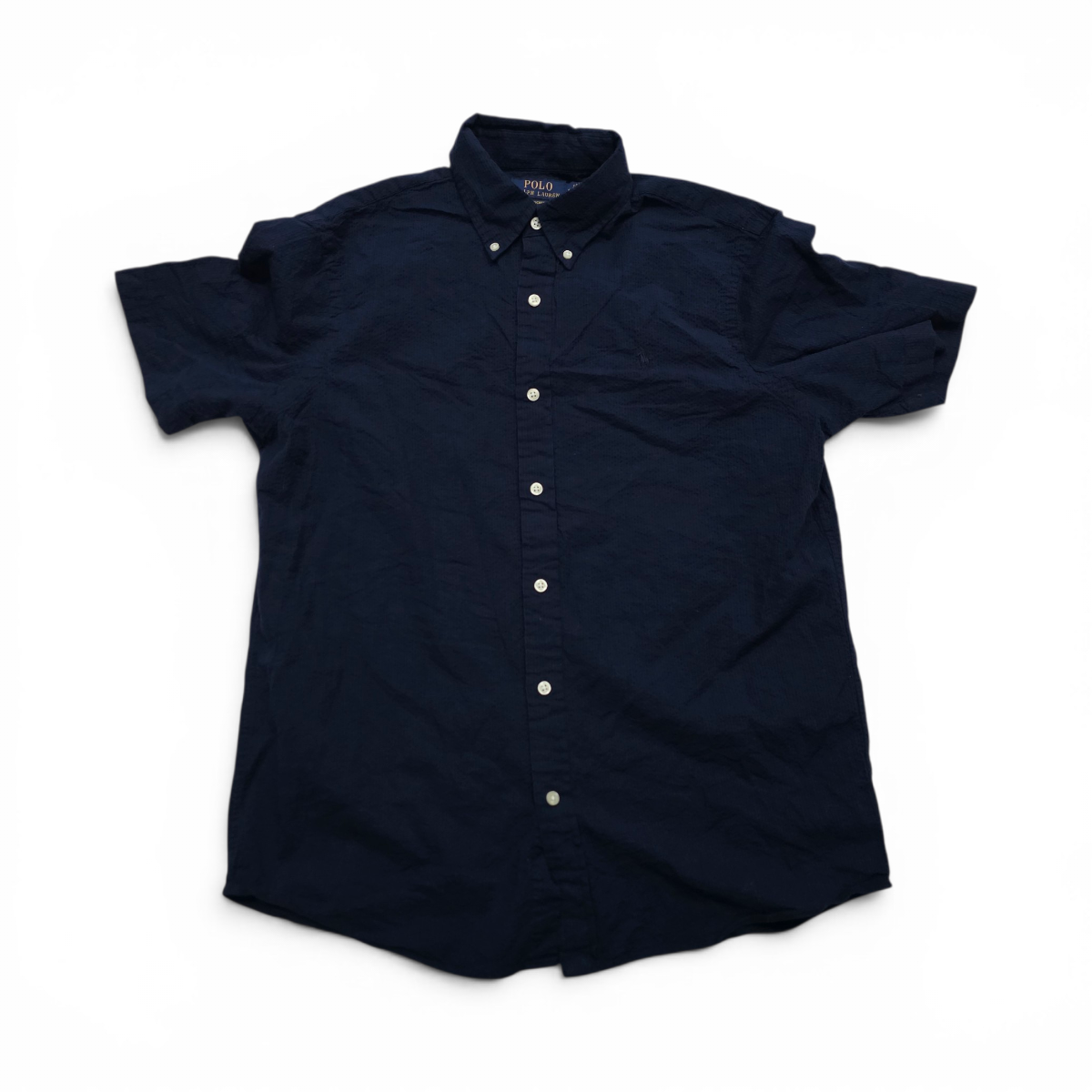Camisa Manga Corta Ralph Lauren Mediana M Azul