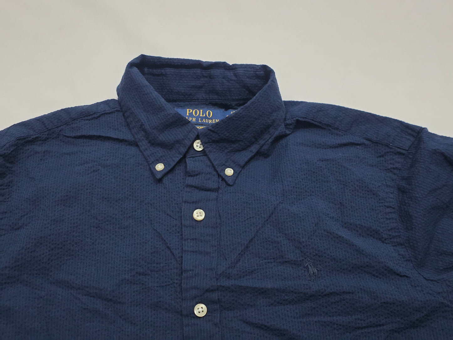 Camisa Manga Corta Ralph Lauren Mediana M Azul