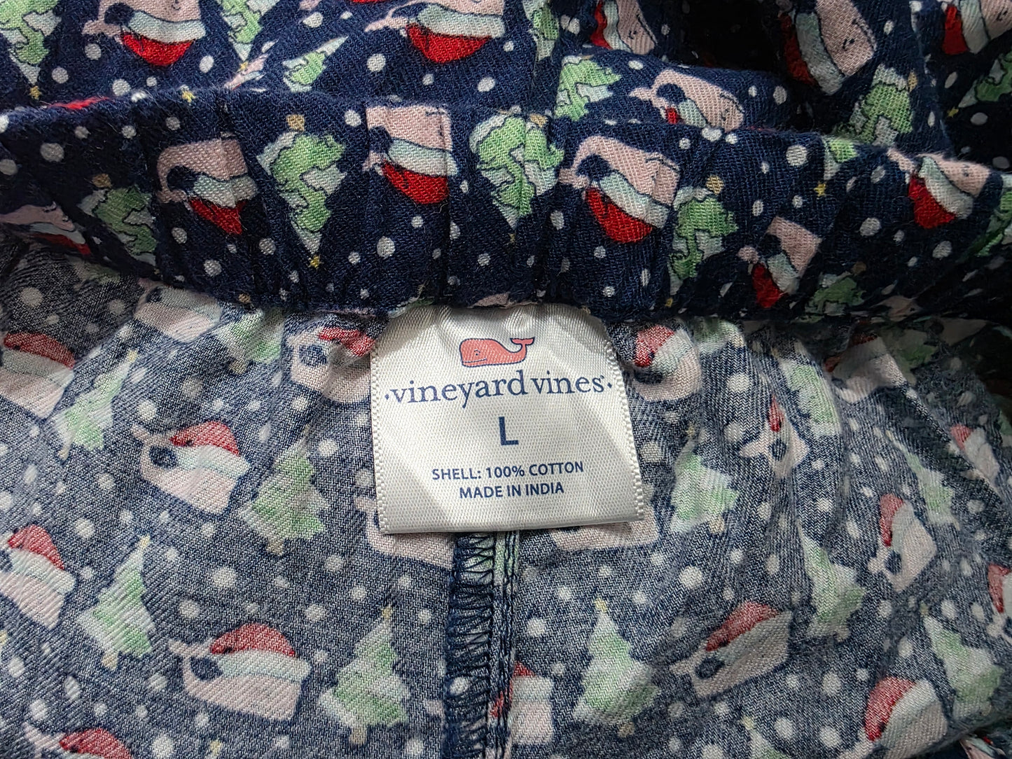 Pijama Vineyard Vines Grande L Azul Navidad