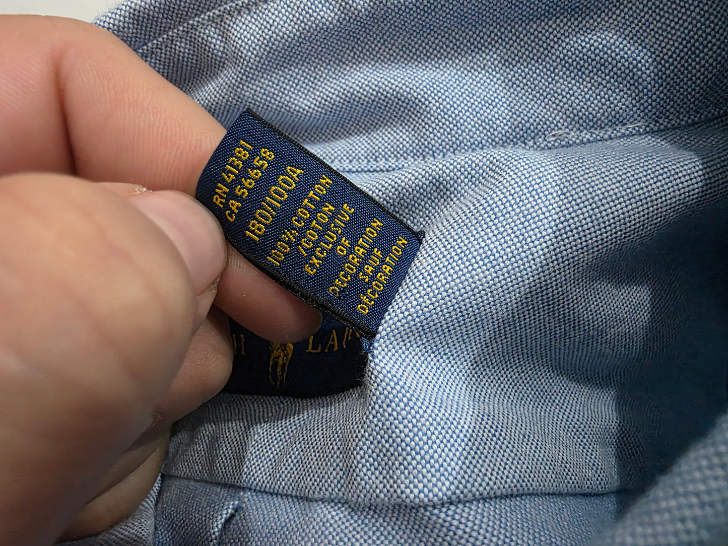 Camisa Mnga Corta Ralph Lauren Grande L Azul Bandera Usa