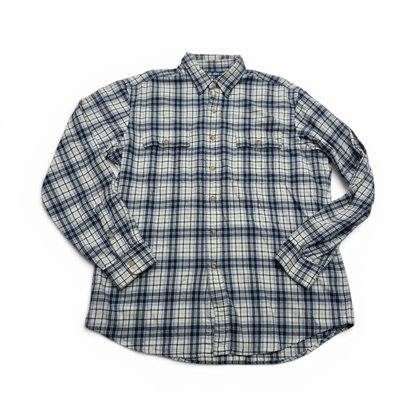 Camisa Ralph Lauren Grande L Azul Y Beige Cuadro Franela