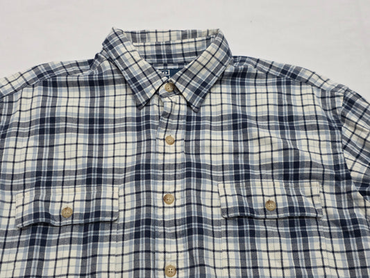 Camisa Ralph Lauren Grande L Azul Y Beige Cuadro Franela